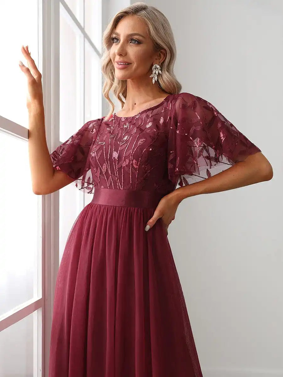 Robe de Soirée Longue en Tulle