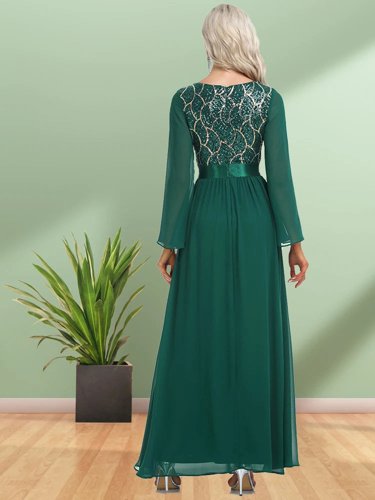 Robe de soirée en mousseline