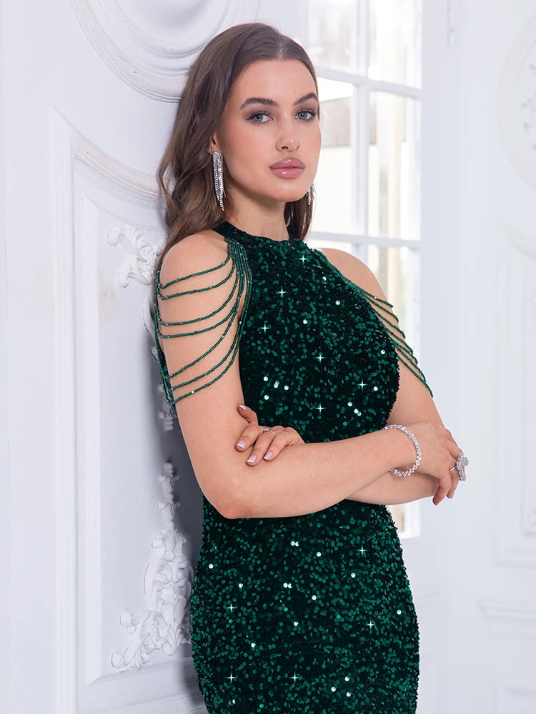 Robe de Soirée à paillettes pour femme