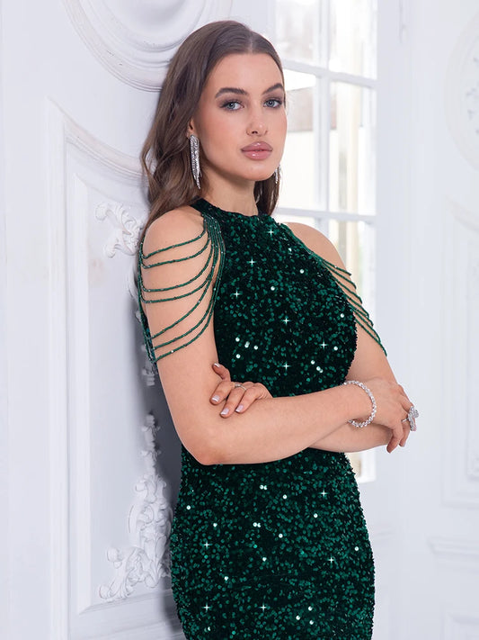 Robe de Soirée à paillettes pour femme