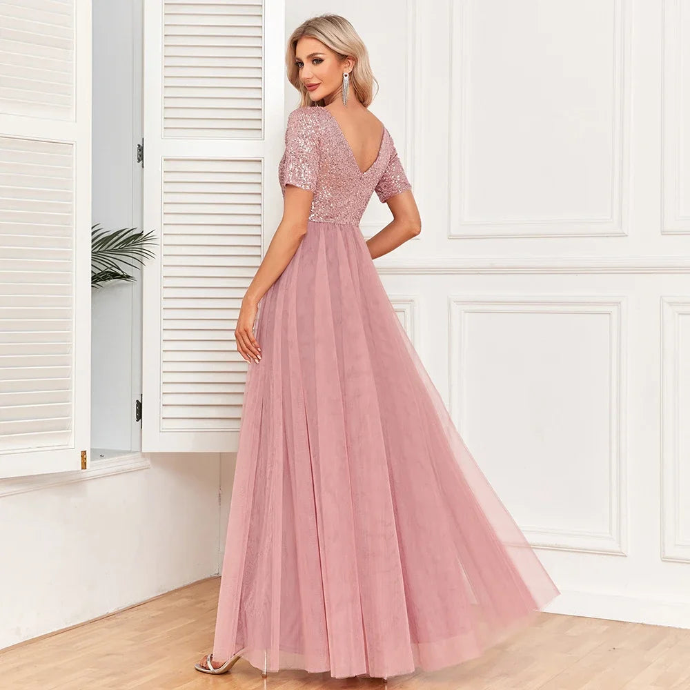 Robe de soirée élégante en tulle pour femme