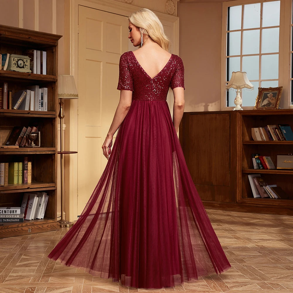 Robe de soirée élégante en tulle pour femme