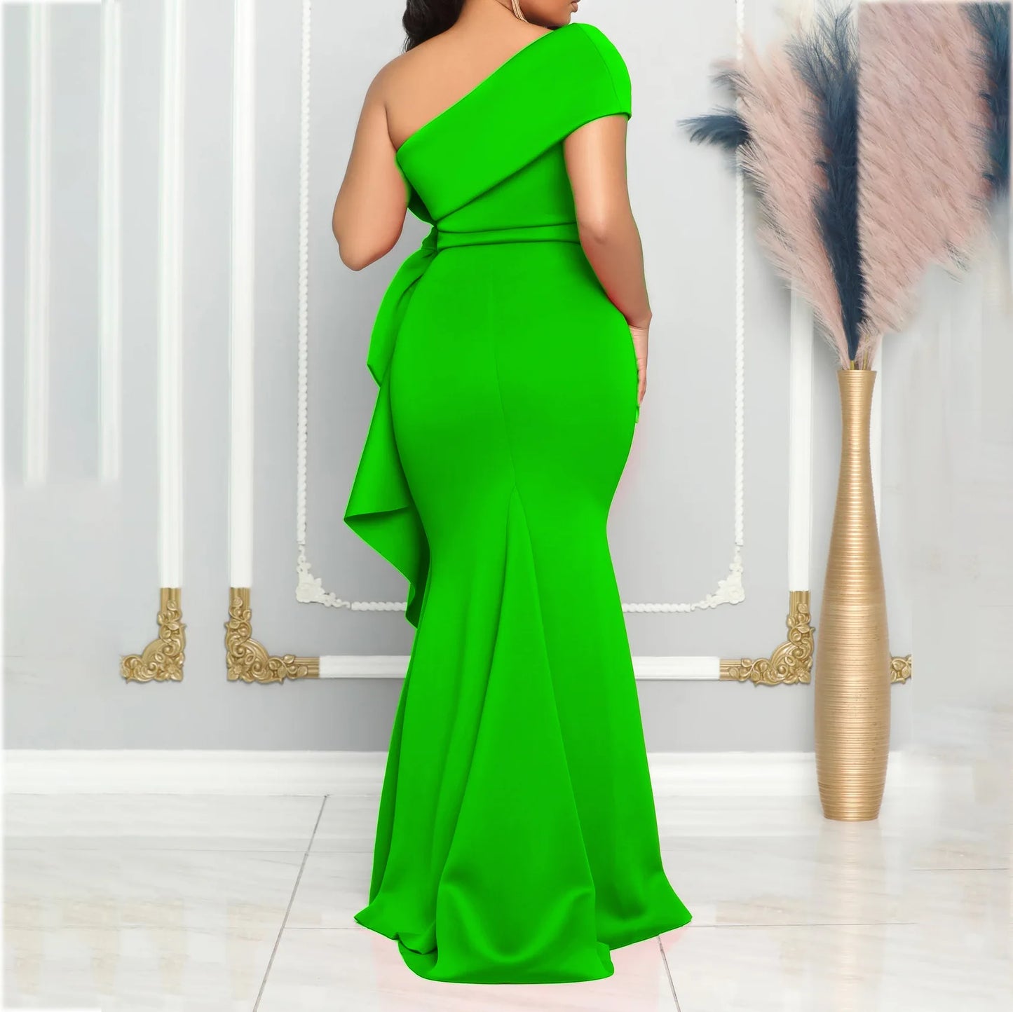 Robe maxi longue avec nœud pour femme