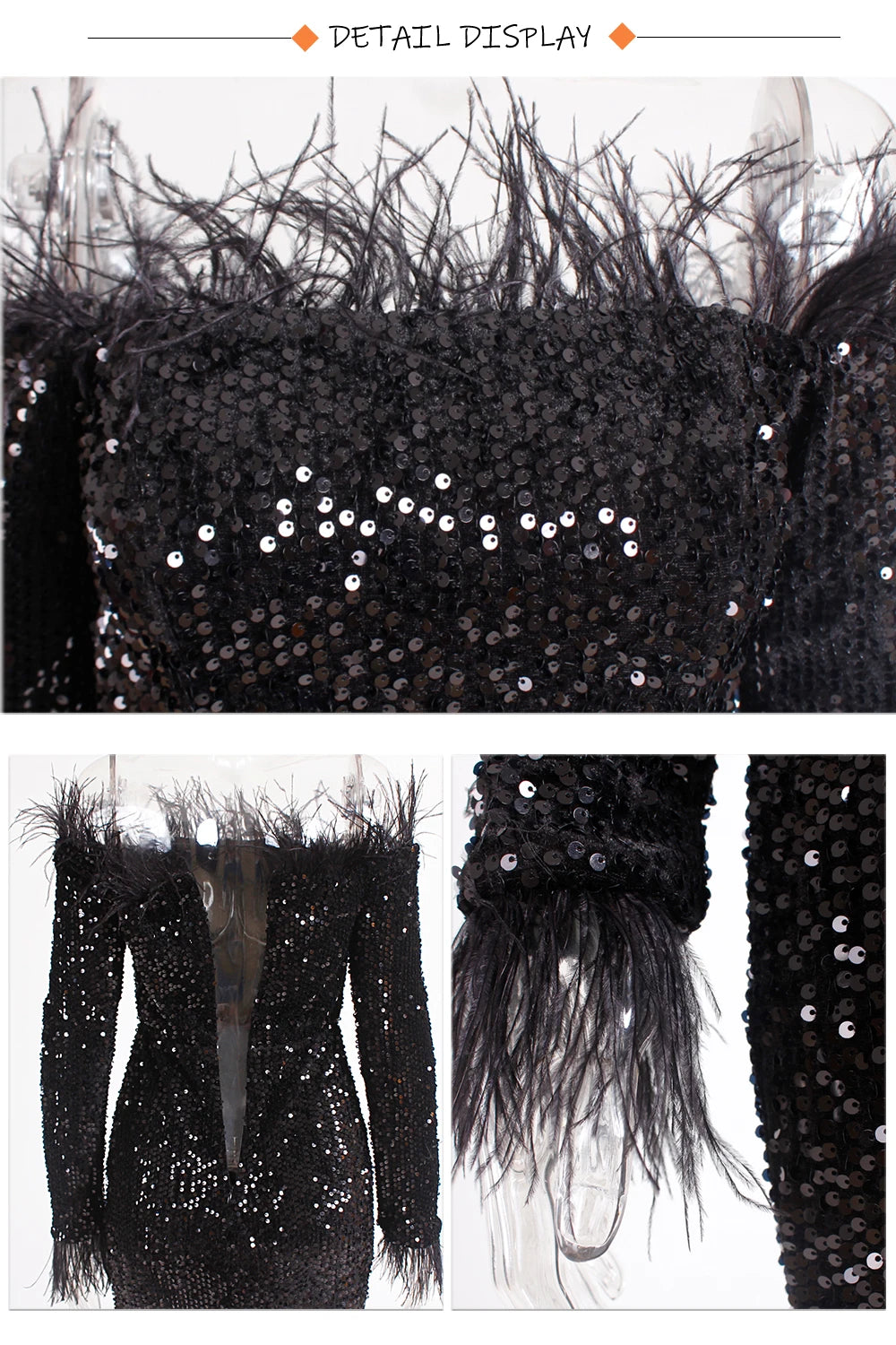 Robe de Soirée Longue à Paillettes