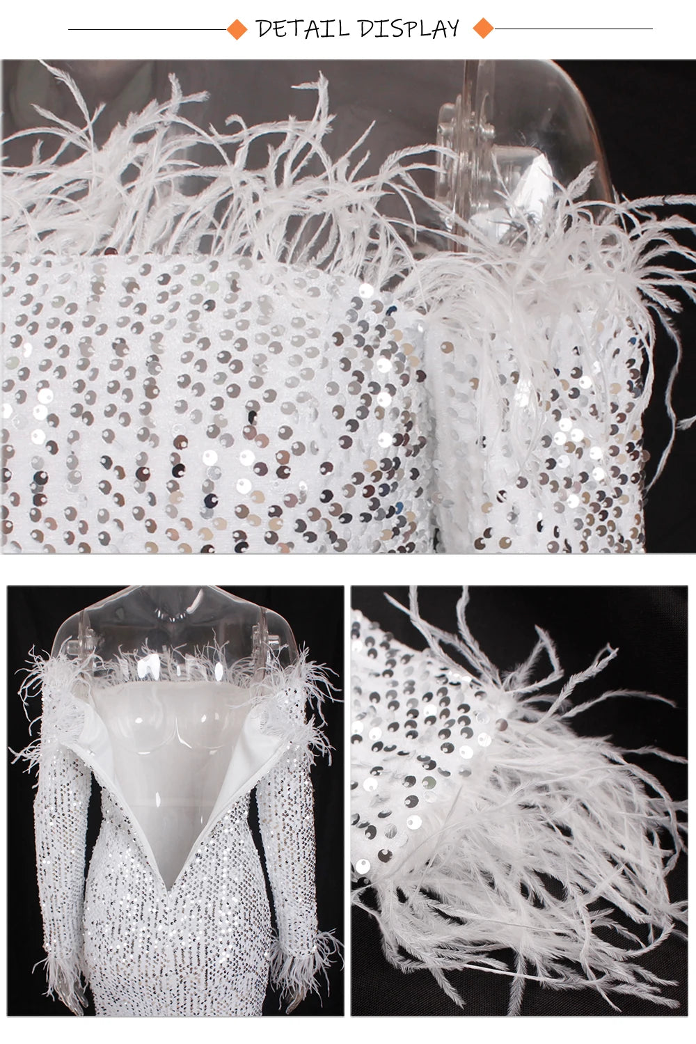 Robe de Soirée Longue à Paillettes