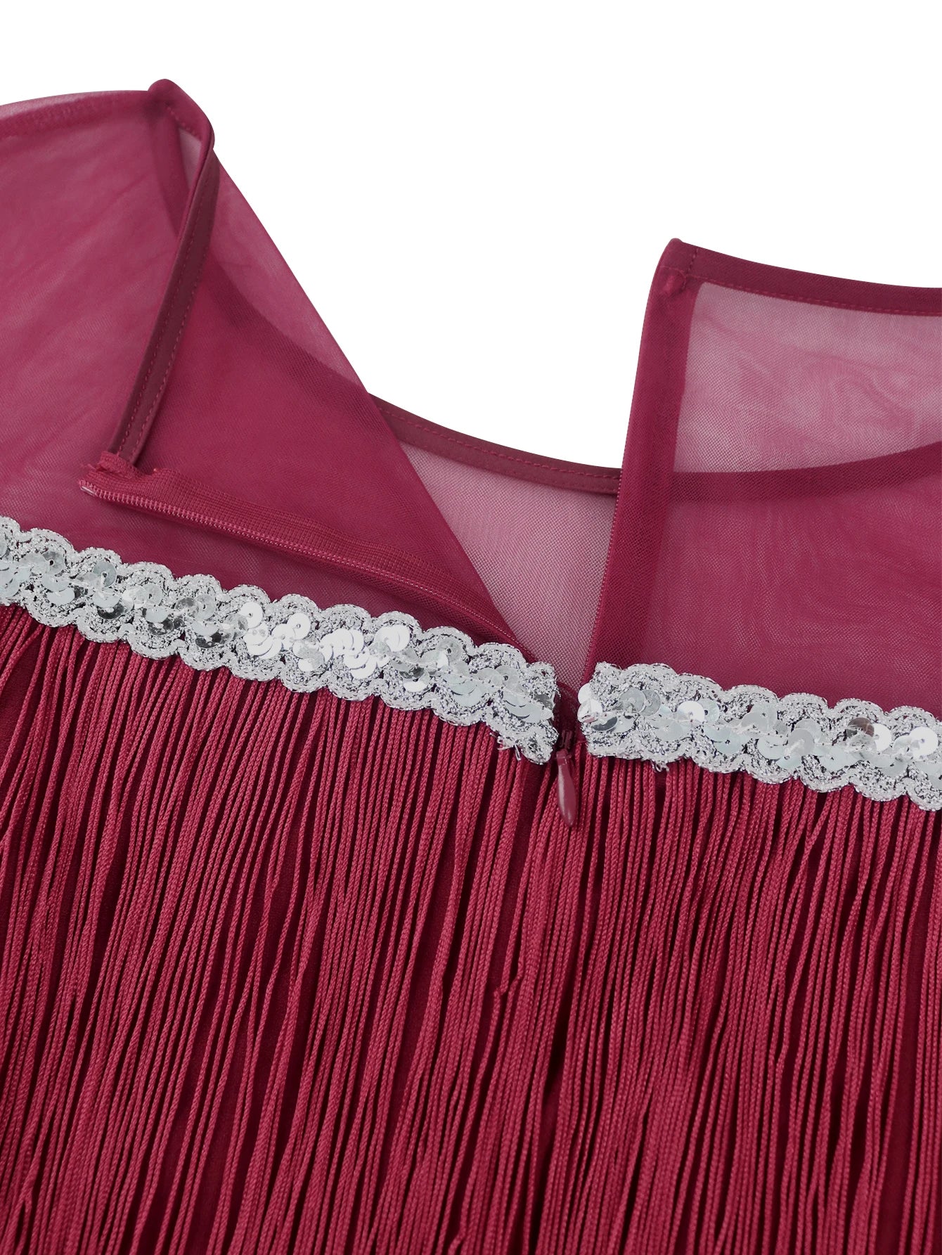 Élégante robe de soirée bordeaux pour femme