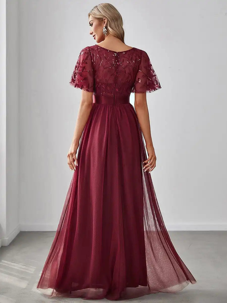 Robe de Soirée Longue en Tulle